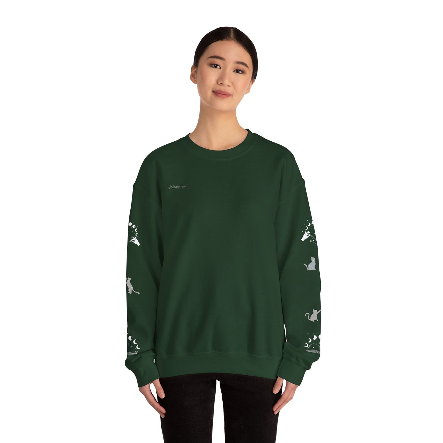 Celestial Print Unisex Sweatshirt, Cozy Casual Wear, Astrological Gift, Stars and Moons Sweatshirt, Everyday Comfortable Style