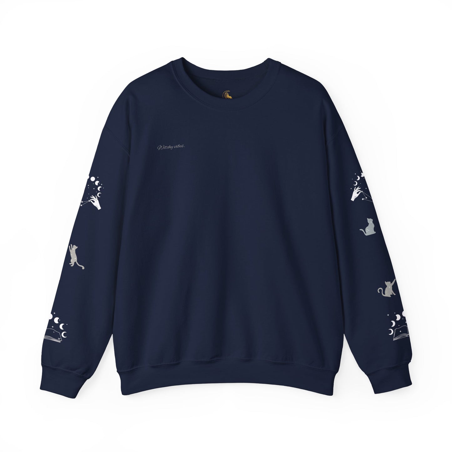 Celestial Print Unisex Sweatshirt, Cozy Casual Wear, Astrological Gift, Stars and Moons Sweatshirt, Everyday Comfortable Style