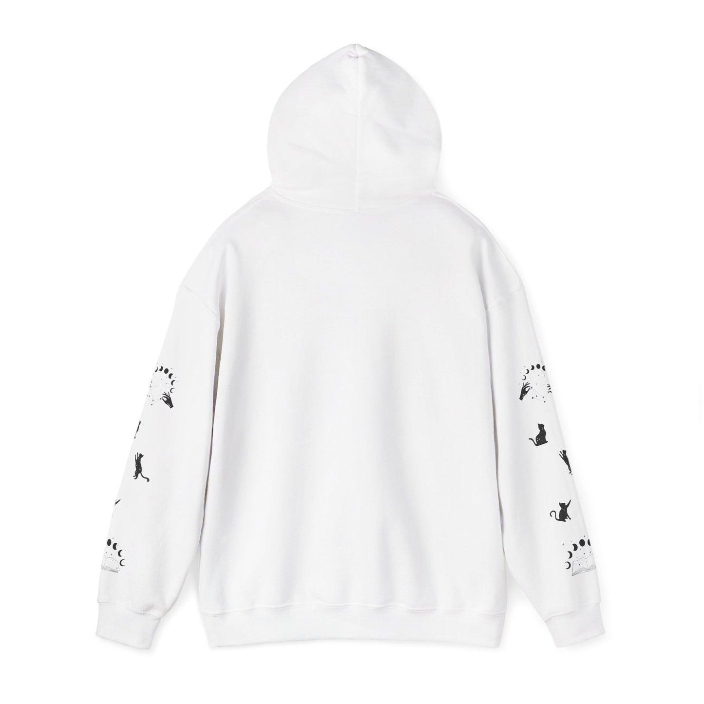 Celestial Print Unisex Hoodie, Cozy Casual Wear, Astrological Gift, Stars and Moons Sweatshirt, Everyday Comfortable Style