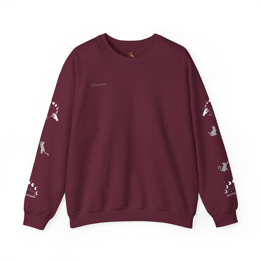Celestial Print Unisex Sweatshirt, Cozy Casual Wear, Astrological Gift, Stars and Moons Sweatshirt, Everyday Comfortable Style