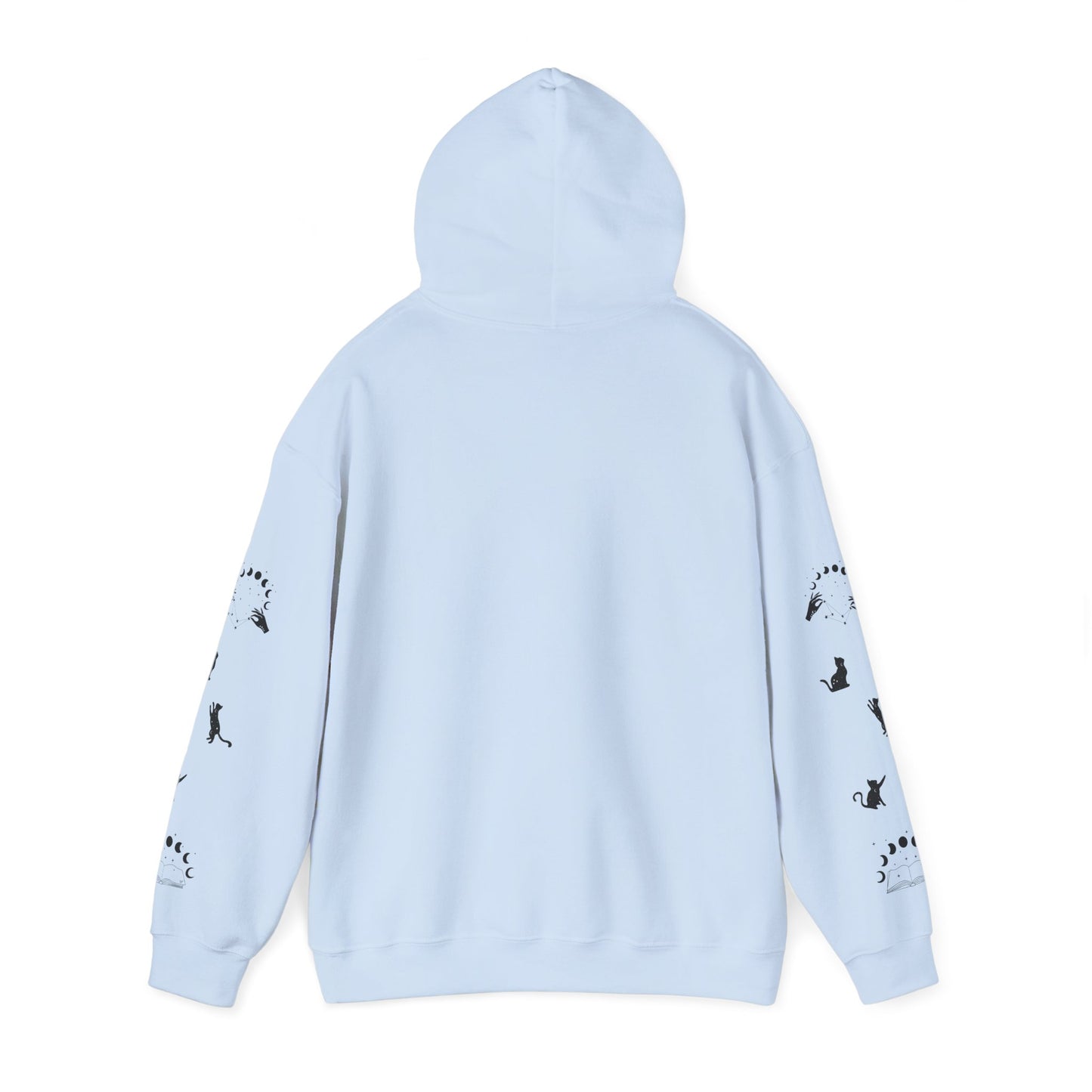 Celestial Print Unisex Hoodie, Cozy Casual Wear, Astrological Gift, Stars and Moons Sweatshirt, Everyday Comfortable Style