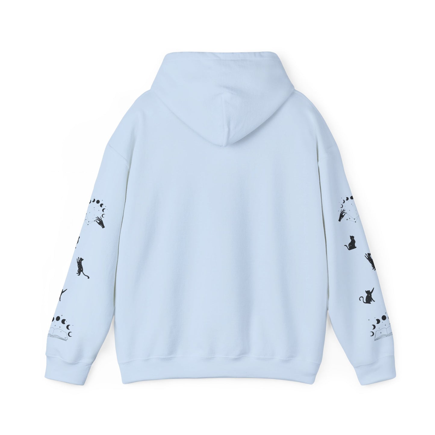 Celestial Print Unisex Hoodie, Cozy Casual Wear, Astrological Gift, Stars and Moons Sweatshirt, Everyday Comfortable Style
