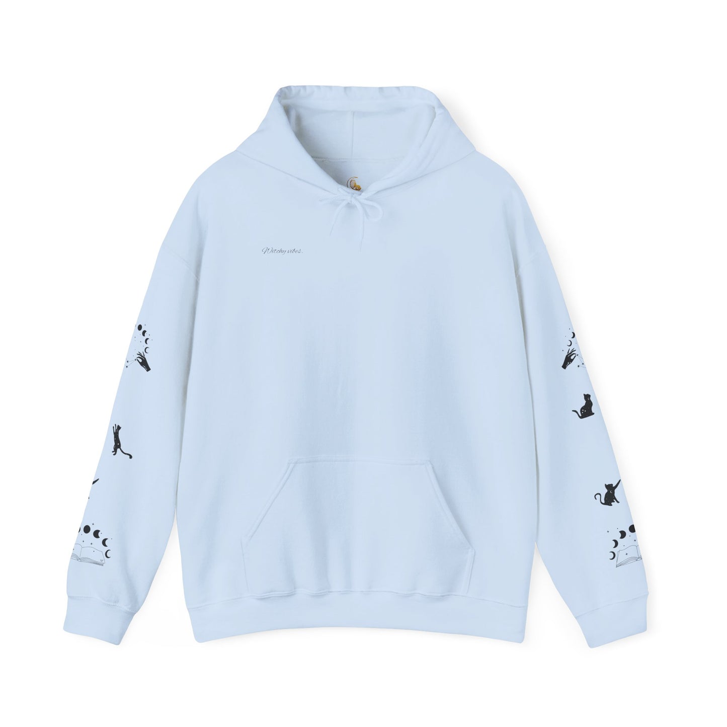 Celestial Print Unisex Hoodie, Cozy Casual Wear, Astrological Gift, Stars and Moons Sweatshirt, Everyday Comfortable Style